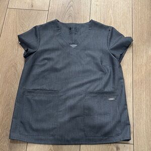 FIGS Women's Charcoal Scrub Top